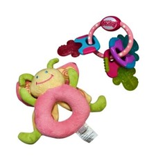 Nuby Ice Gel Teether Ring and Koala Baby Butterfly Ring Rattle Lot 2 Baby Toys