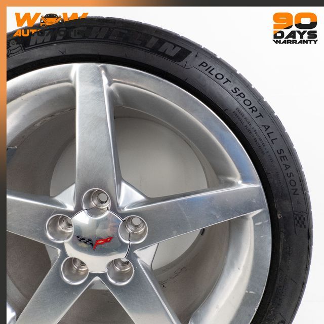 06-10 CHEVROLET CORVETTE C6 19 X 10J REAR WHEEL RIM TIRE ASSEMBLY CHROME 3 OEM