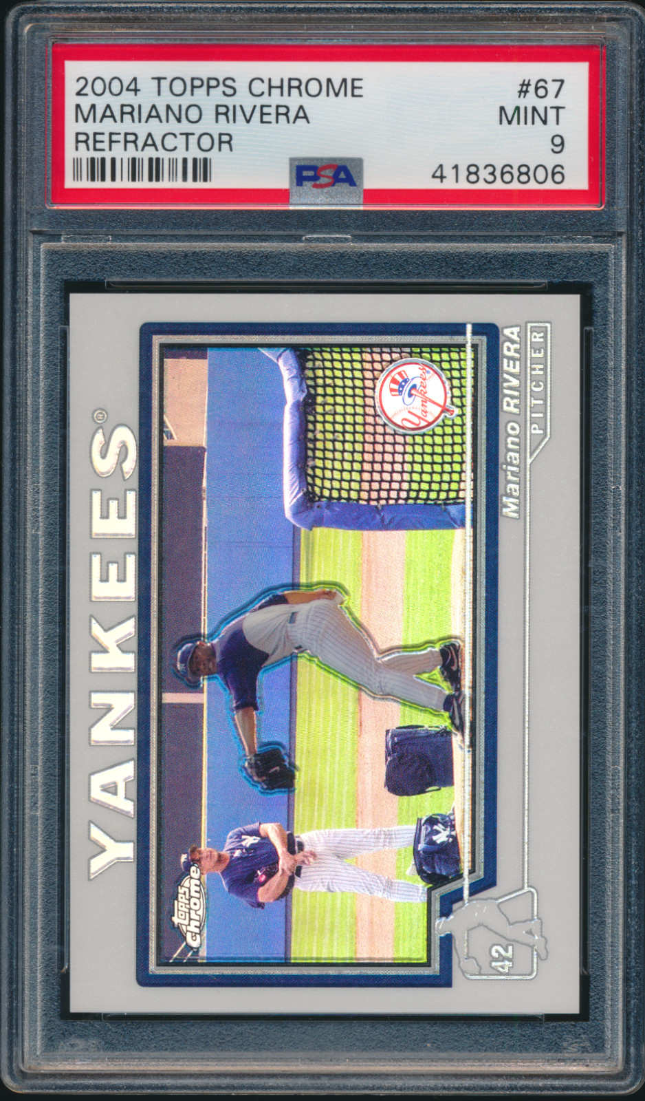2004 Topps Chrome Mariano Rivera #67 HOF New York Yankees PSA 9 MINT REFRACTOR