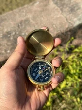 Antique Brass Compass Ship Pirate Magnetic Working Compass Best Christmas Gift