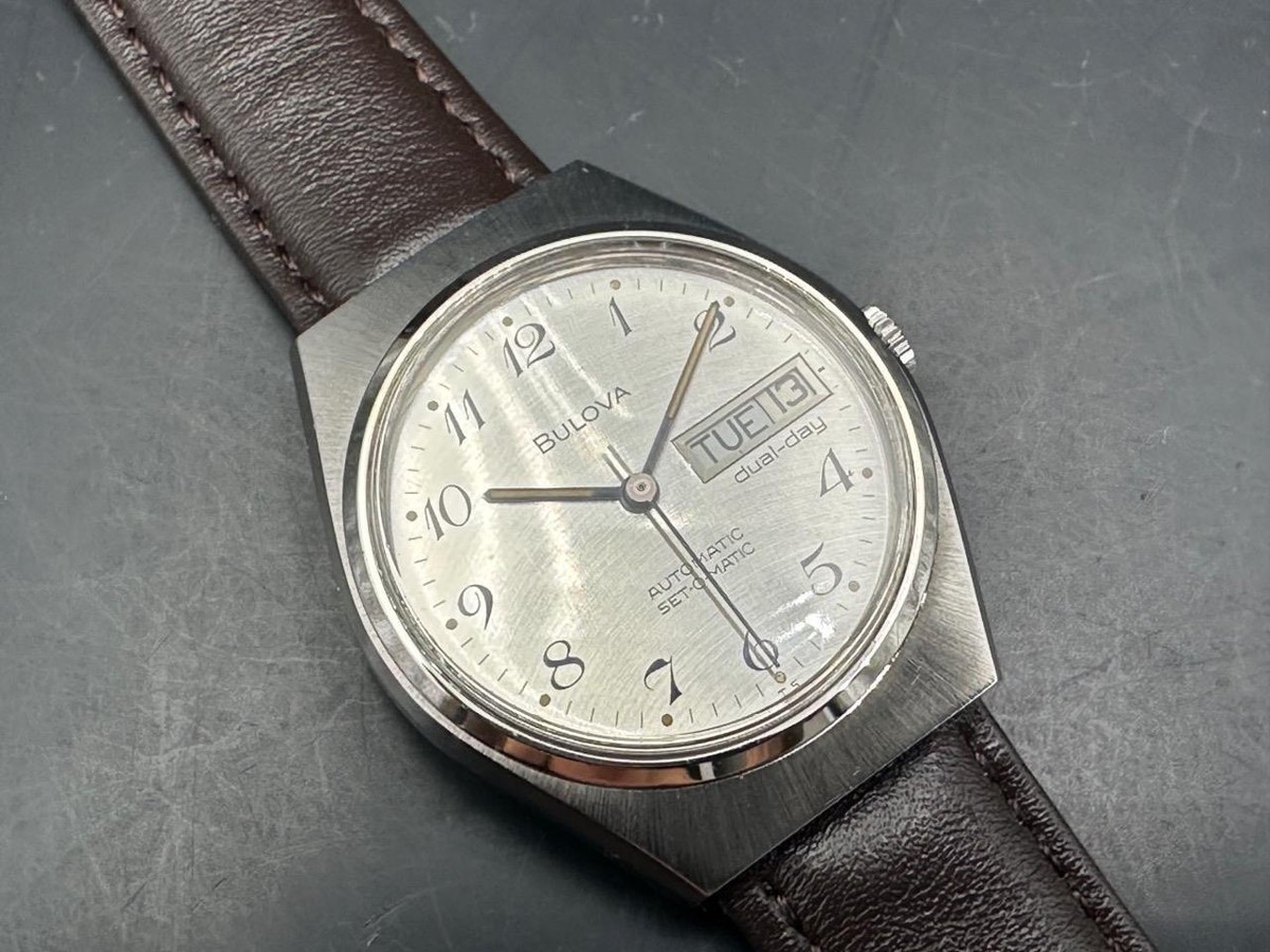 1979 SS Bulova Set-O-Matic Day-Date Automatic Watch | eBay