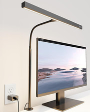 LED Desk Lamp for Office Home, Eye-Caring Desk Light with Adjustable Gooseneck,