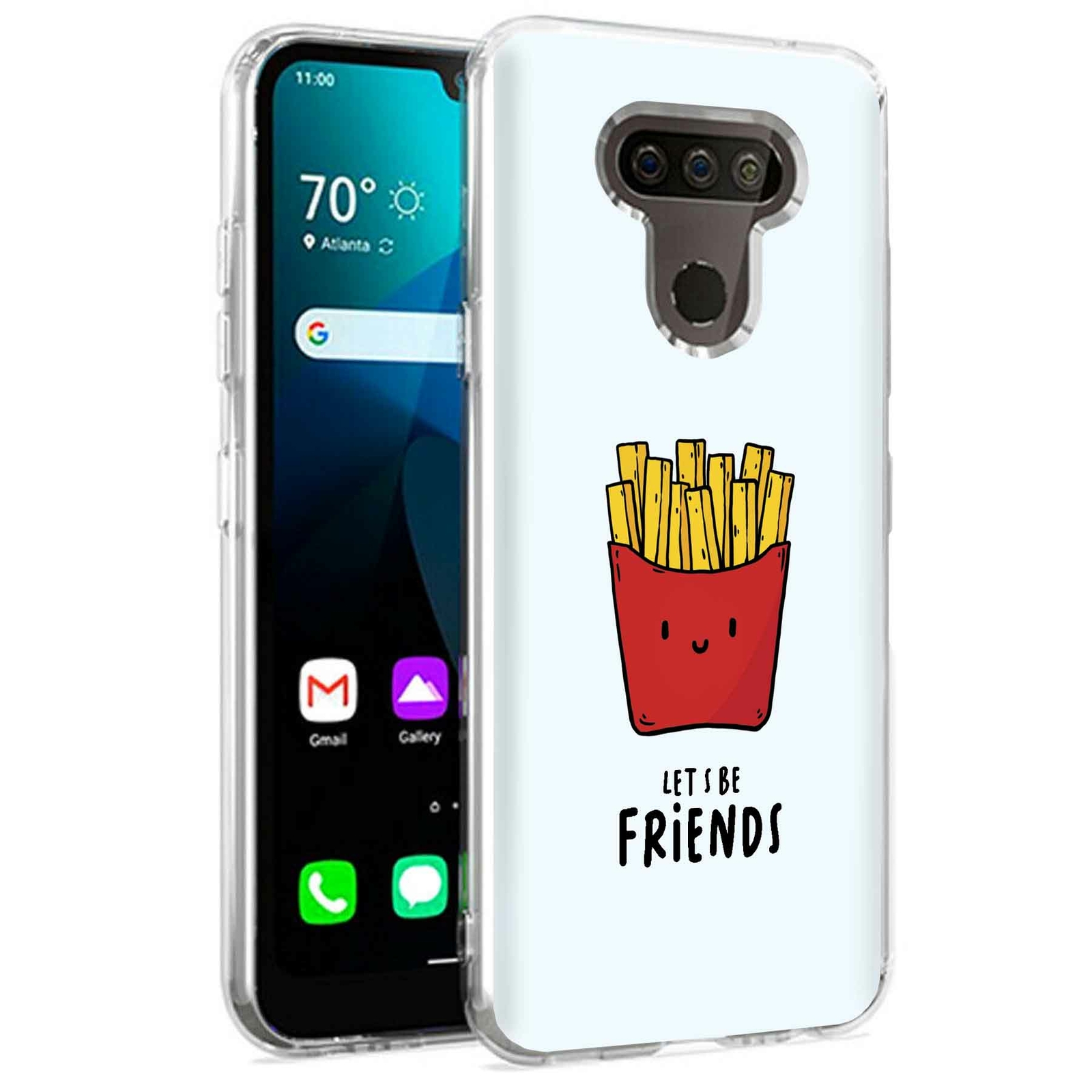 Phone Case for LG Harmony 4,Xpression Plus 3,K40S, Friends Fries 1 Print