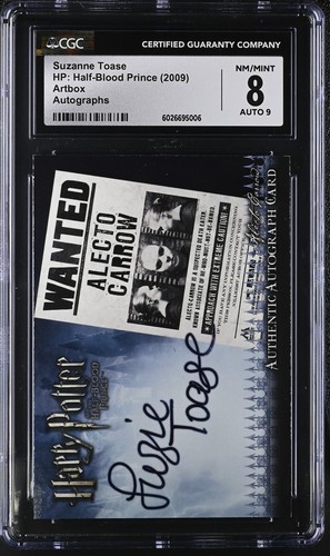 2009 Artbox Harry Potter Suzanne Toase Signed Autograph Alecto Carrow CGC 8