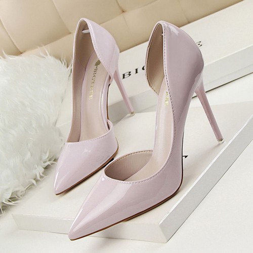 Scarpe donna sexy tacco alto a punta stiletto decolte vernice pelle OL sera - Foto 7 di 64