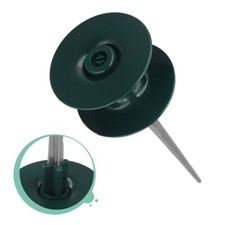 Tuyau de jardin robuste guide ?? rouleaux lisse avec pointe m??tallique zinc rob