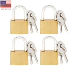 4 Pcs Small Locks with Keys, Mini Padlock for Luggage Lock, Backpack Locker