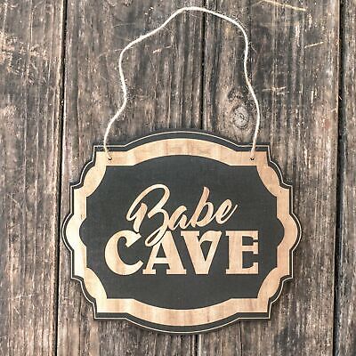 Babe Cave - Black Door Sign Babe Cave - Black Door Sign