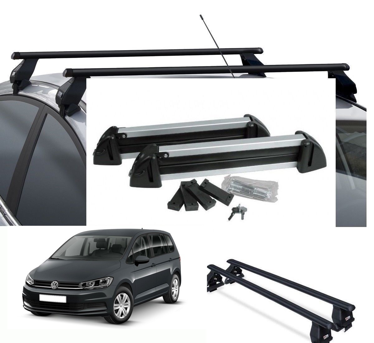 Portasci Per Volvo XC60 - Barre Alluminio + Portasci Scorrevole - Foto 9