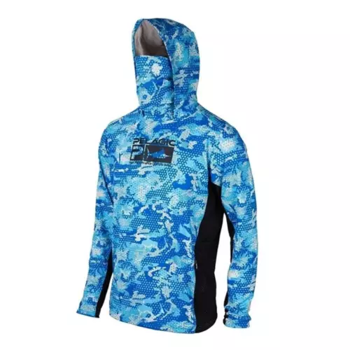 Ropa de pesca pelágica Upf 50+ máscara facial con capucha camisas de pesca para hombre al aire libre Su - Imagen 1 de 27