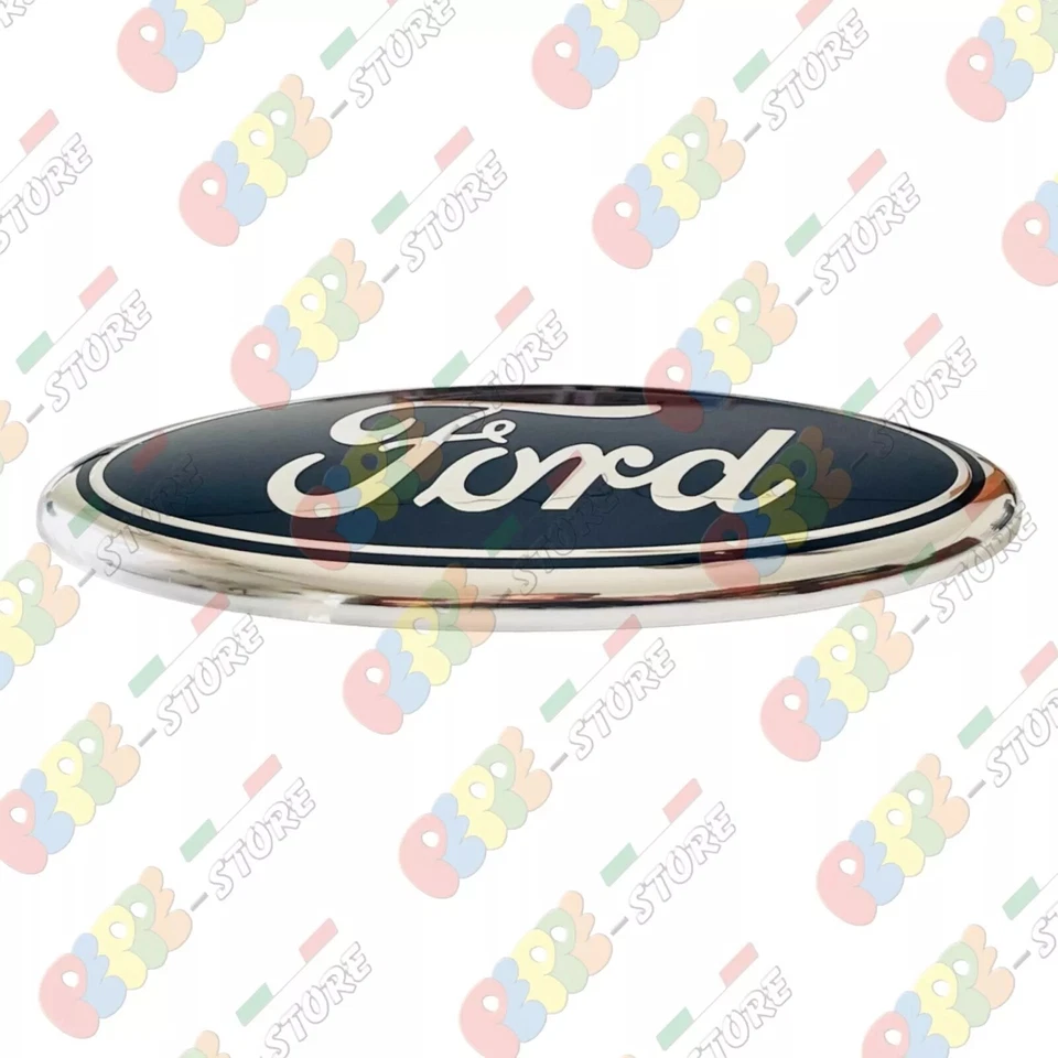 STEMMA PER FORD FIESTA CUGA FOCUS ECOSPORT PUMA LOGO IN LEGA PIATTO CON ADESIVO - Immagine 3 di 3