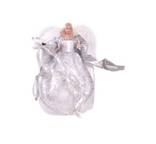 12" TREE TOP TOPPER  ANGEL WITH WINGS FESTIVE CHRISTMAS XMAS FAIRY DECORATION 