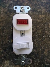 Pass Seymour 692W 15A Duplex AC Combo Switch Pilot Light WHITE FREE SHIPPING b