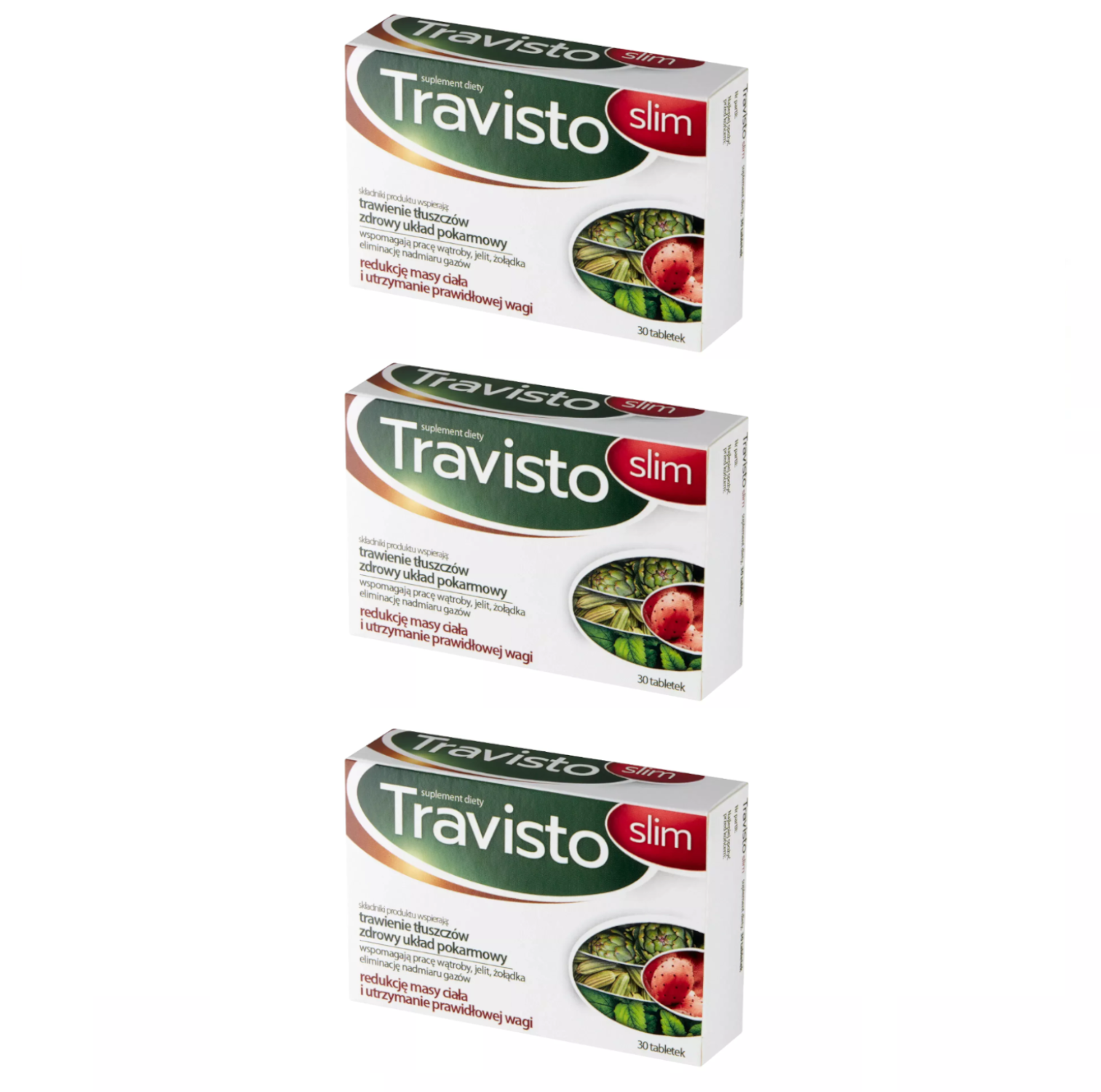 (0,22€/Einheit) 3 x Travisto Slim 3 x 30 Tabletten D/S