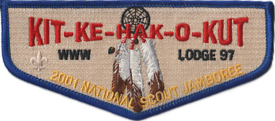 Kit-Ke-Hak-O-Kut Lodge 97 Mid-America NE 2001 Jamboree Flap DK Blue Bdr (AR4804)