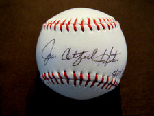 JIM CATFISH HUNTER HOF 87 YANKEES A'S SIGNED AUTO VTG OL BASEBALL BECKETT BEAUTY