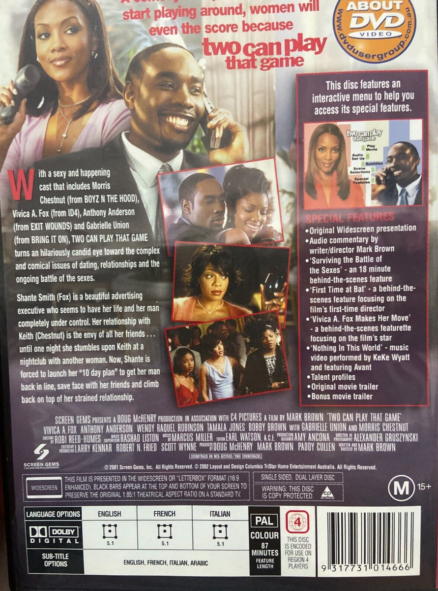 Two Can Play That Game region 4 DVD (2001 Vivica A Fox romantic