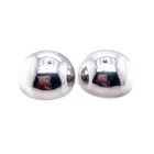 VTG AL Hallmarked Sterling Silver Dome Ball Earrings Pierced Post 7.4g — photo 4