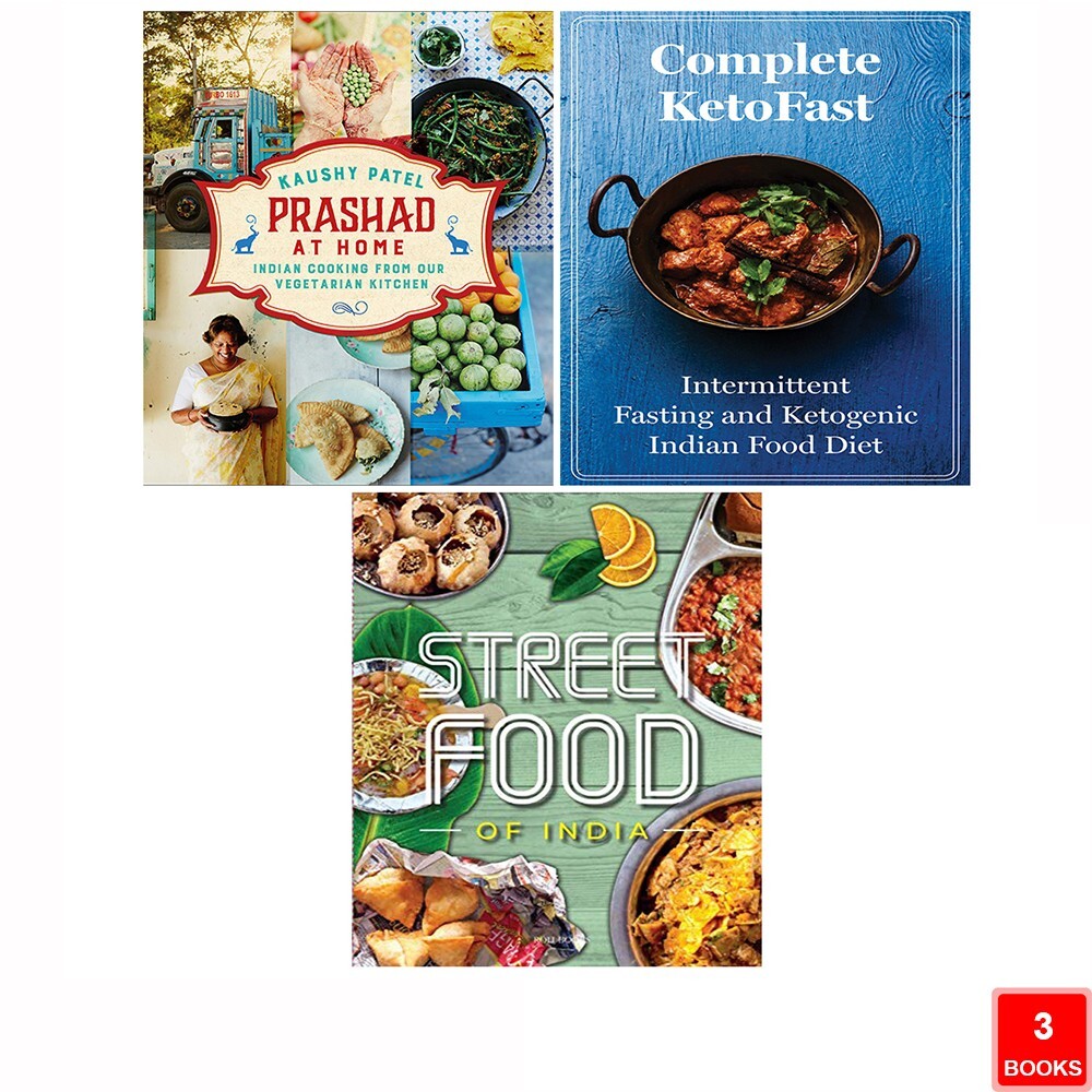 Prashad At Home,Fresh Easy Indian Street Food,Complete KetoFast 3 Books Set NEW