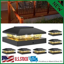 4X4 Solar Post Cap Light 6Pack,Solar Fence - Post Lights Outdoor Waterproof