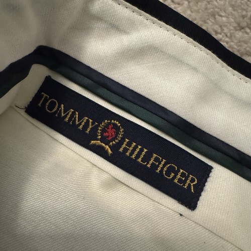 Tommy Hilfiger Dress Pants Mens 33x33 Black Fade Striped Cuffed Pleated Trousers - Picture 3 of 8