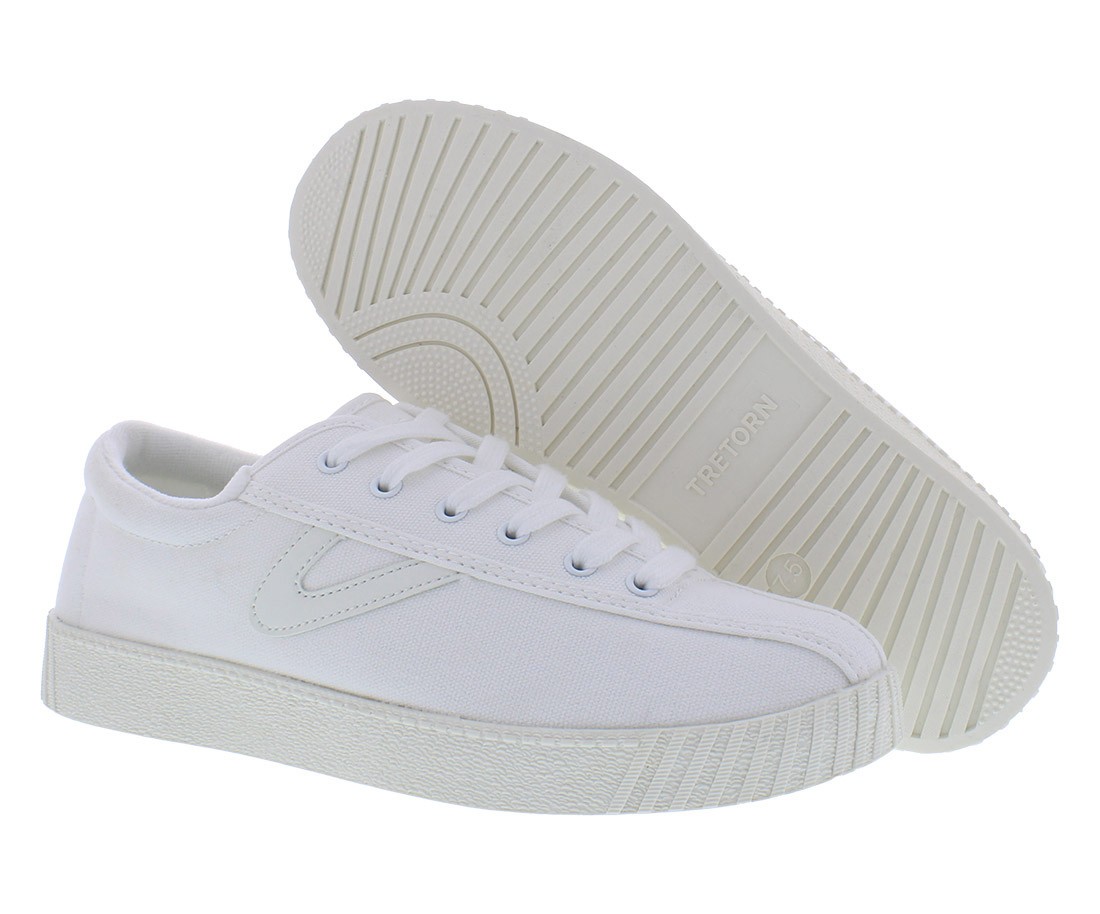 Парусиновые мужские туфли Tretorn Nylite Plus, Размер 7,5, Цвет: Белый/White