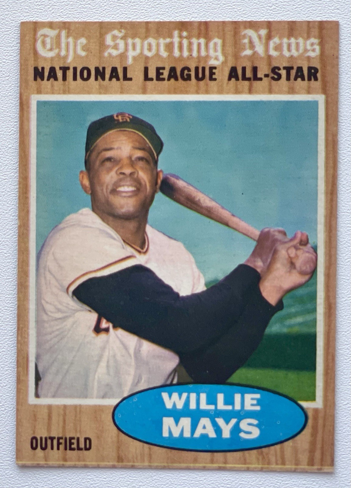 WILLIE MAYS 1962 Topps #395 The Sporting News AS  San FranciscGiants HOF NRMT