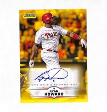 2025 Topps Stadium Club Ryan Howard Yellow Auto Autograph Card Phillies 