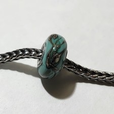 Handmade Lampwork Glass Bead w/Sterling Silver Core, Fits ALL Bead Brands, NEW 