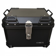 Coffre arrière rigide noir pour moto/scooter CRUIZER avec protection de dossier