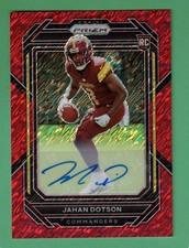 2022 Panini Prizm JAHAN DOTSON Auto Red Shimmer Rookie RC 15/35 Commanders