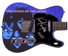 KISS Vinnie Vincent Autographed Creatures Of The  Night Album Graphics Photo Gui