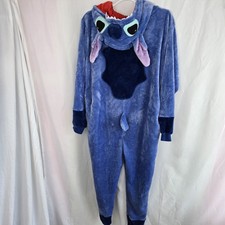 Disney Lilo  Stitch Costume Sleepwear Pajamas Plush PJs Adult Size S One Piece