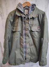Dickies Distressed Military Style Canvas Hooded Utility Jacket Men's XL Green