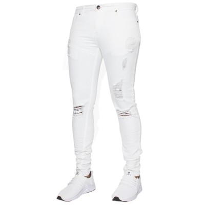Enzo Jeans Herren Skinny Slim Fit Ripped Stretch Denim Hose Pants UK Taille Größe