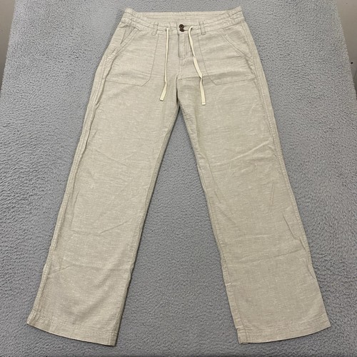 Patagonia Pants Womens 6 Beige Island Hemp Boho Coastal Beachy Lightweight 33x30