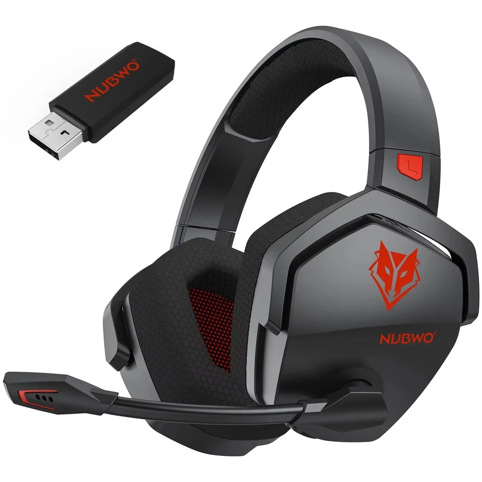 NUBWO G06 Dual Wireless Gaming Headset with Mic, 2.4GHz & Bluetooth 5.3