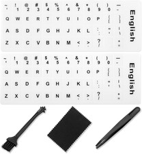 English Keyboard Sticker 5 in 1 , Matte English Keyboard Alphabet Stickers with