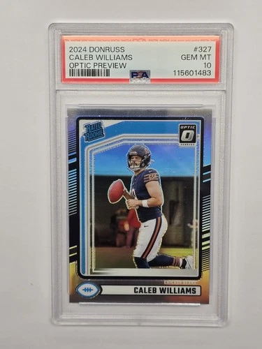 Caleb Williams 2024 Donruss Optic Rated Rookies Preview Holo #327 PSA 10 Bears