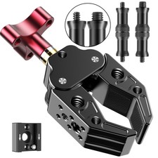 Super Clamp with 1/4 3/8 Standard Stud for Photo Video Studio, Photography Camer