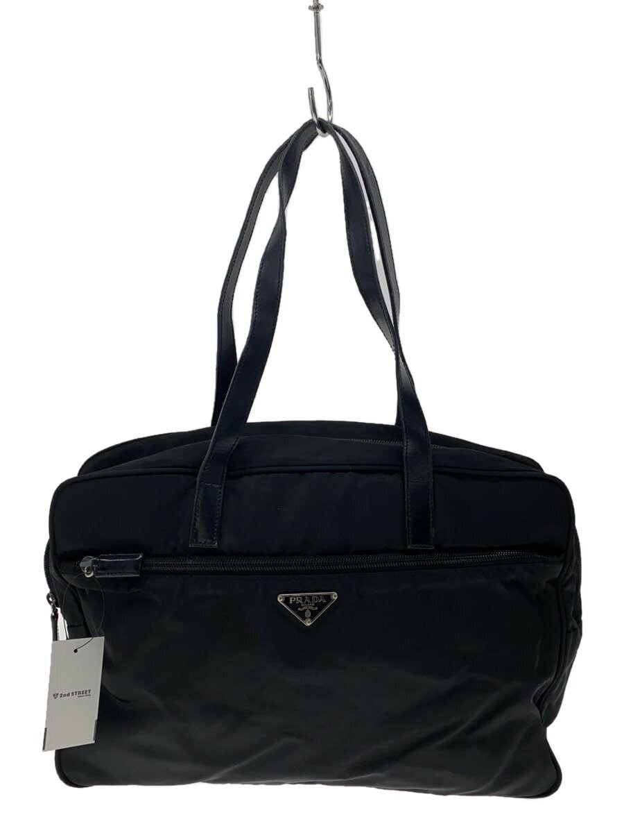 Prada Black Nylon Plain Shoulder Bag