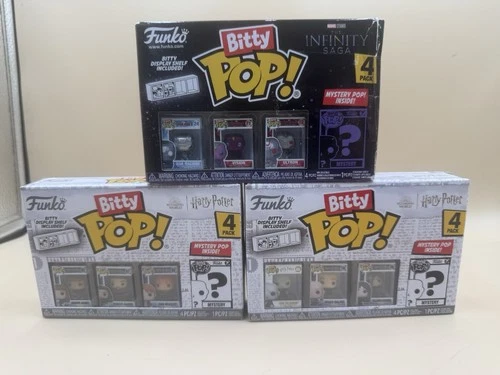 Funko Bitty Pop! Lot of 3 – Marvel Infinity Saga + 2 Harry Potter 4-Packs Sealed