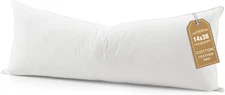 BHZ Euro Throw Pillow Insert 14x36 - Down Feather Alternative Hypoallergenic Pil