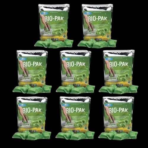8 x WALEX BIO-PAK EXPRESS ALPINE FRESH DROP IN 15 SACHET CARAVAN TOILET CHEMICAL