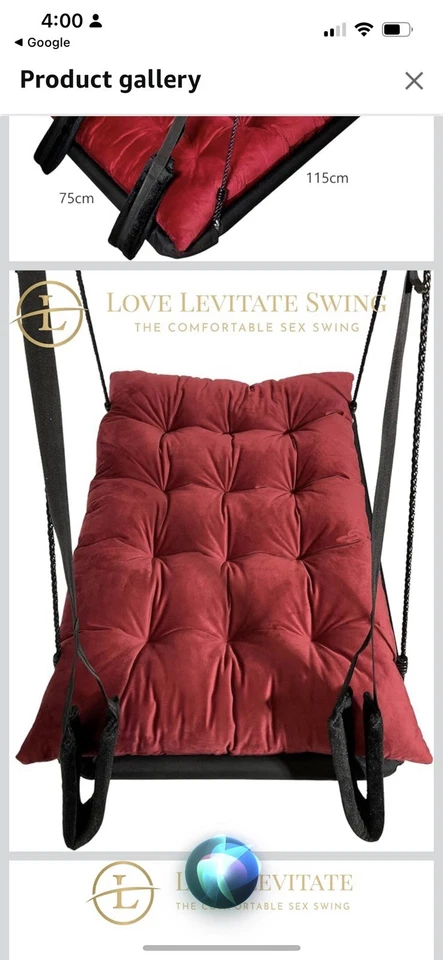 Love Levitate Sex Swing - The Comfortable Sex Swing - BDSM Swing Sex Furniture - Image 2 of 4