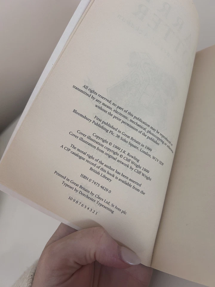 Harry Potter Prisoner Of Azkaban 1st Edition 1st Print Errors Bloomsbury 1999 - Image 2 of 4