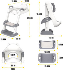 Potty Training Seat Step Stool Ladder Toddlers Adjustable Kids Toilet Seat Guard