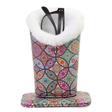 Plush Lined Eyeglasses Holder, Cute Magnetic PU Leather Glasses Stand Case fo...