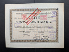 Aktie Vereinigte Glanzstoff-Fabriken AG 1000 Mark 1909 Elberfeld