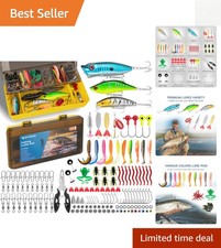 Fishing Lures, 144Pcs Tackle Box Included Crankbaits, Spoon, Hooks, Jigs, Wei...